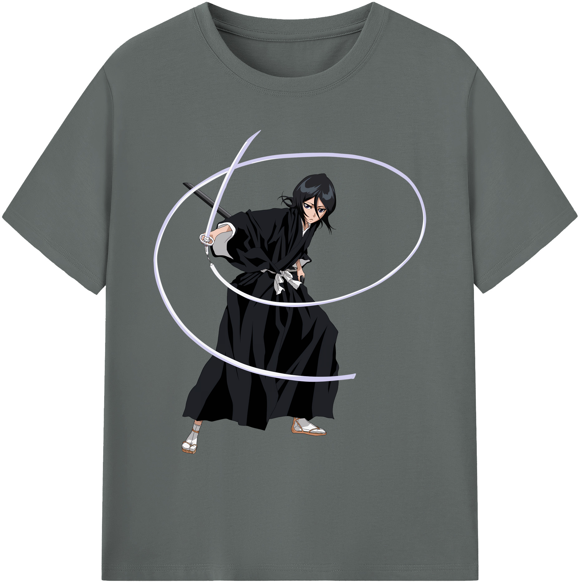 （画像用） ブリーチ 朽木ルキア BLEACH Kuchiki Rukia 綿100％ メンズ半袖Tシャツ｜肌触りやわらか＆通気性
